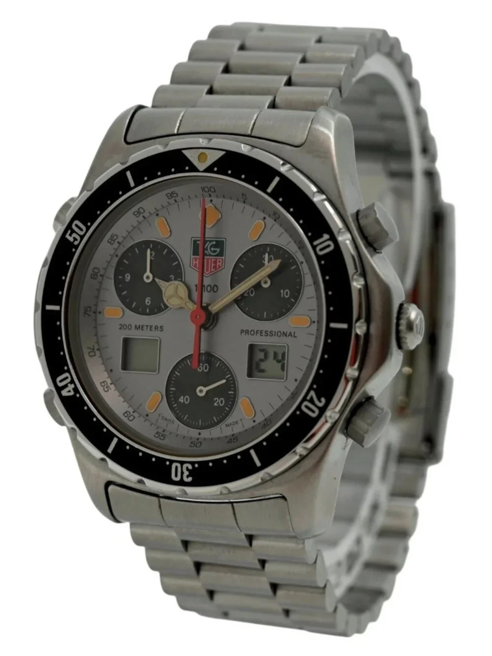 Tag Heuer 38mm Men's Professional 2000 Series Ani-Digi Chronograph Watch 270.206